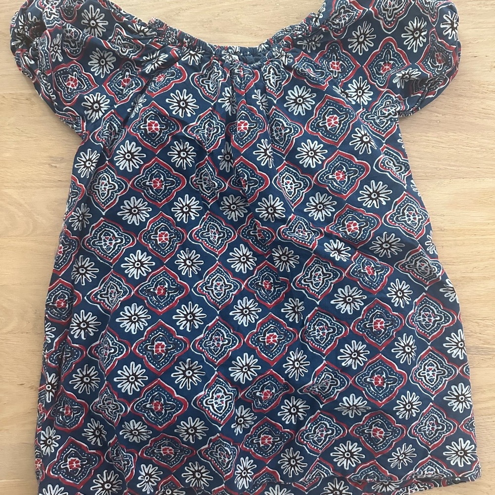mer st. barth Girls Dress - Blue and Red Floral